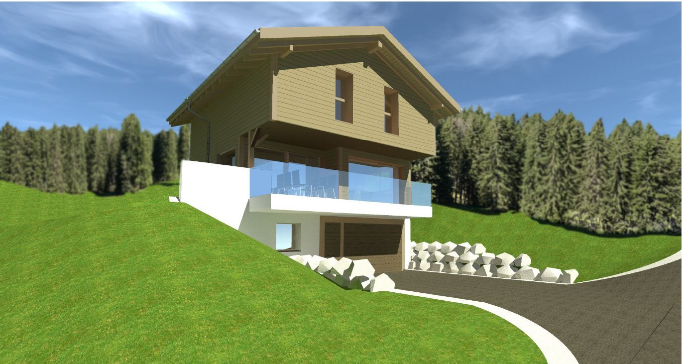 Visuel extérieur du second chalet, à Chemin-Dessus.